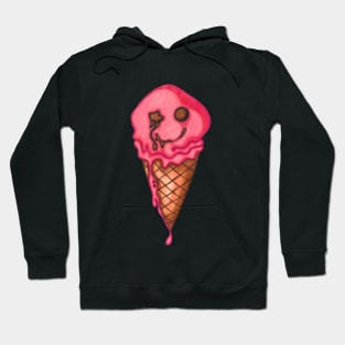 Melting Happy Face Ice Cream - (Ice Scream) Hoodie